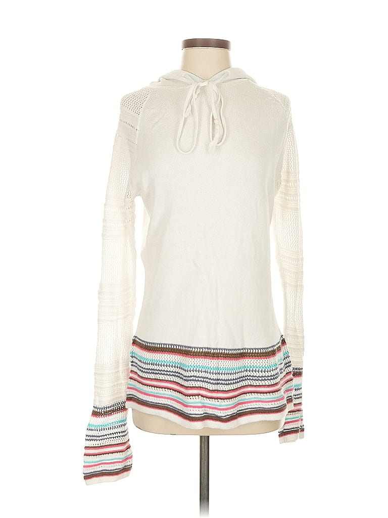 Pre-owned Athleta Pullover Sweater In White