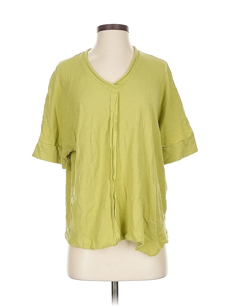 Pre-owned Fenini Short Sleeve Blouse In Green