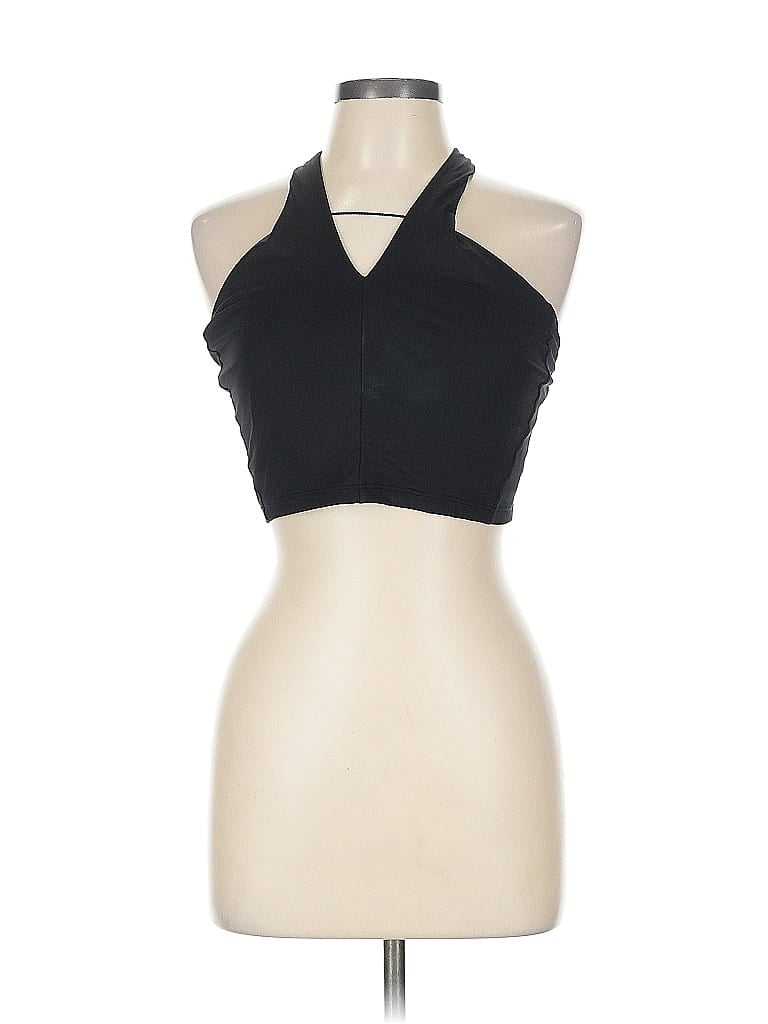 Pre-owned Athleta Swimsuit Top Black Halter Neckline Swimwear
