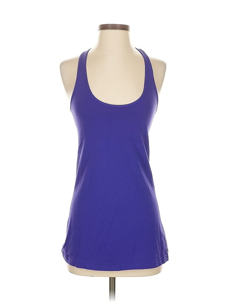 Pre-owned Lululemon Athletica Tank Top Blue Halter Neckline Tops