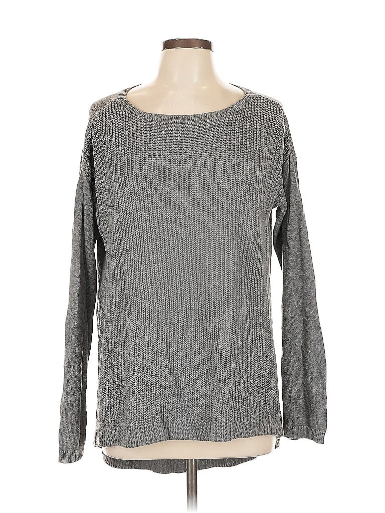Pre-owned Ann Taylor Loft Outlet Pullover Sweater In Gray