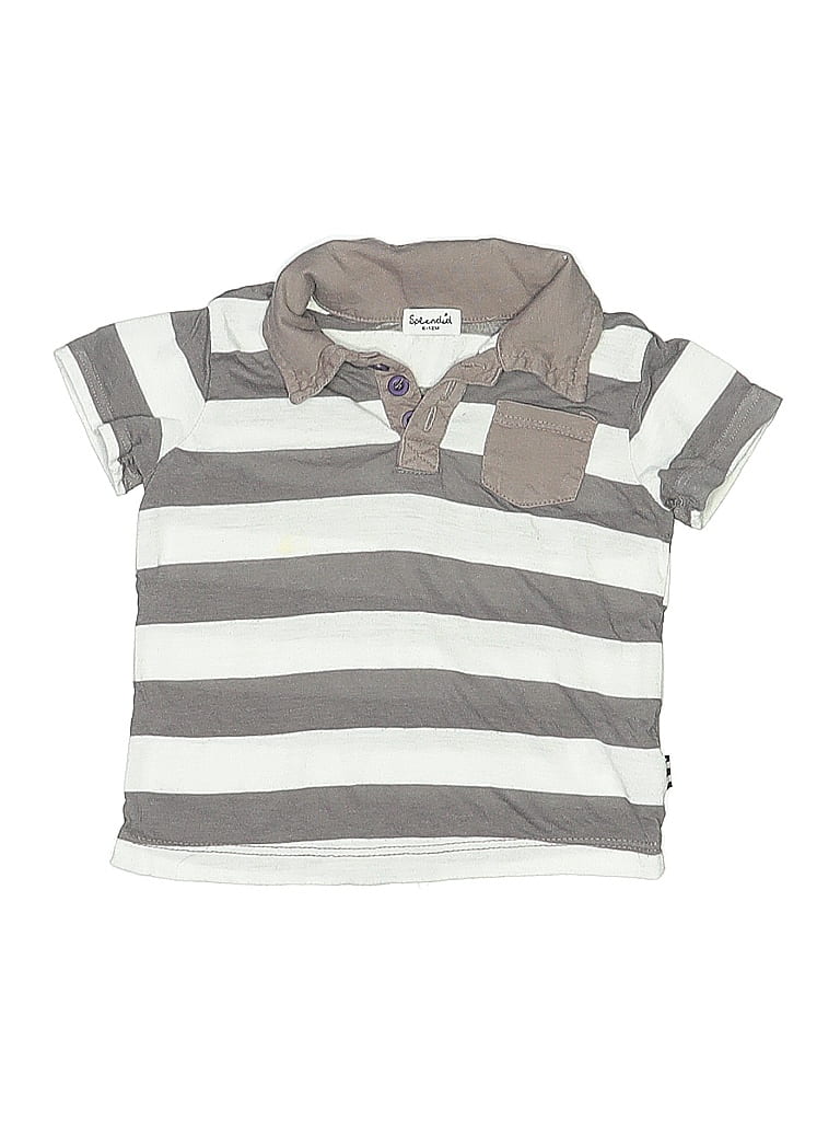 Click to view more detailed imagery on our partner's website Pre-owned Splendid Babies' Short Sleeve Polo Shirt In Gray