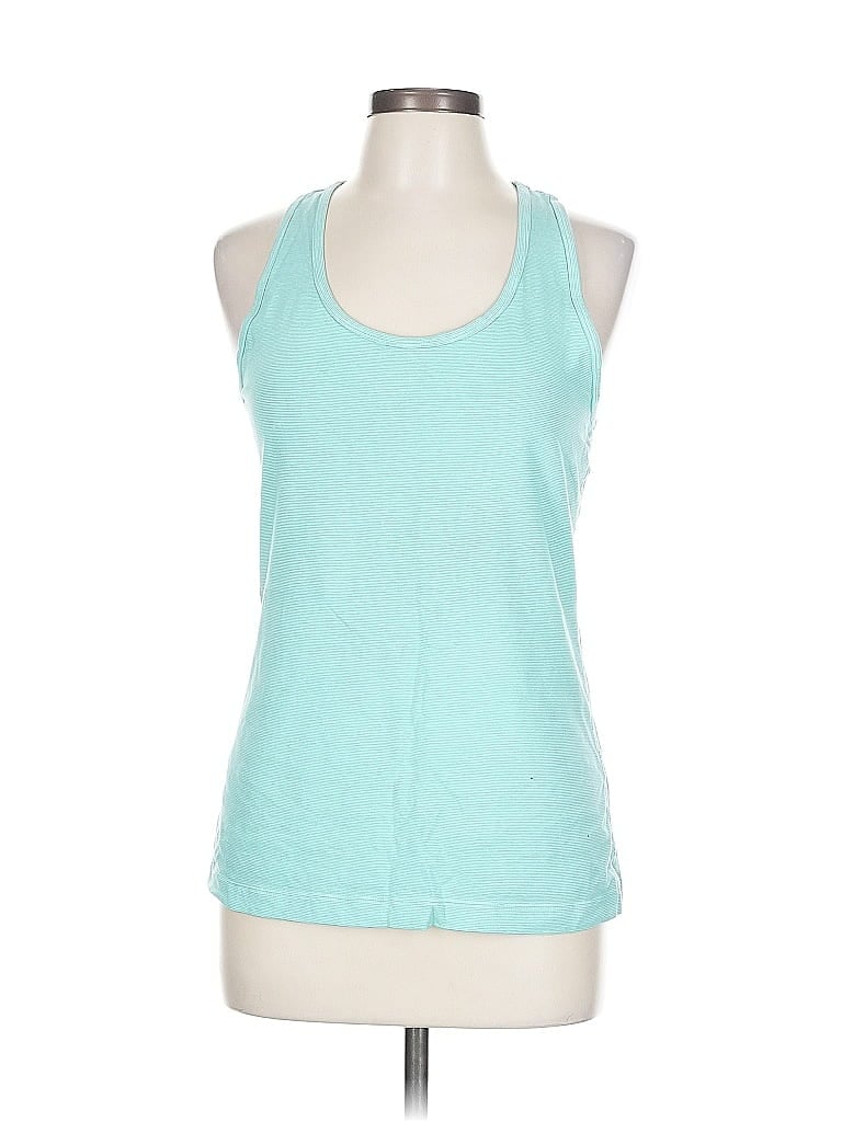Pre-owned Gap Body Outlet Tank Top Teal Halter Neckline Tops In Blue