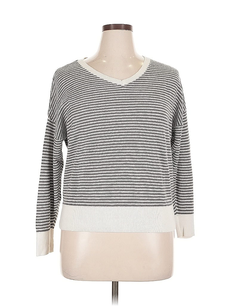 Pre-owned Ann Taylor Loft Outlet 3/4 Sleeve T-shirt In Gray