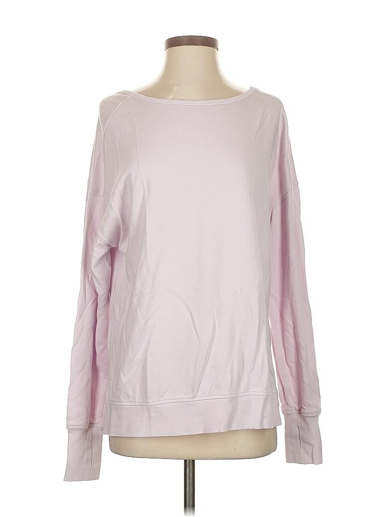 Pre-owned Sweaty Betty Long Sleeve Top Pink Boatneck Tops