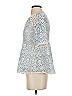 HD in Paris Print Silver Short Sleeve Blouse Size 0 - photo 5