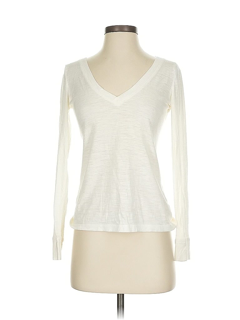 Pre-owned Line & Dot Long Sleeve T-shirt In White