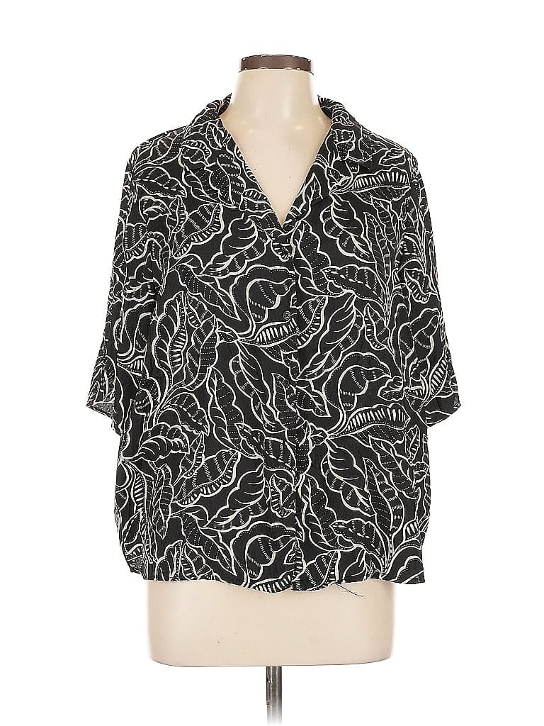 Pre-owned Rachel Zoe 3/4 Sleeve T-shirt In Black