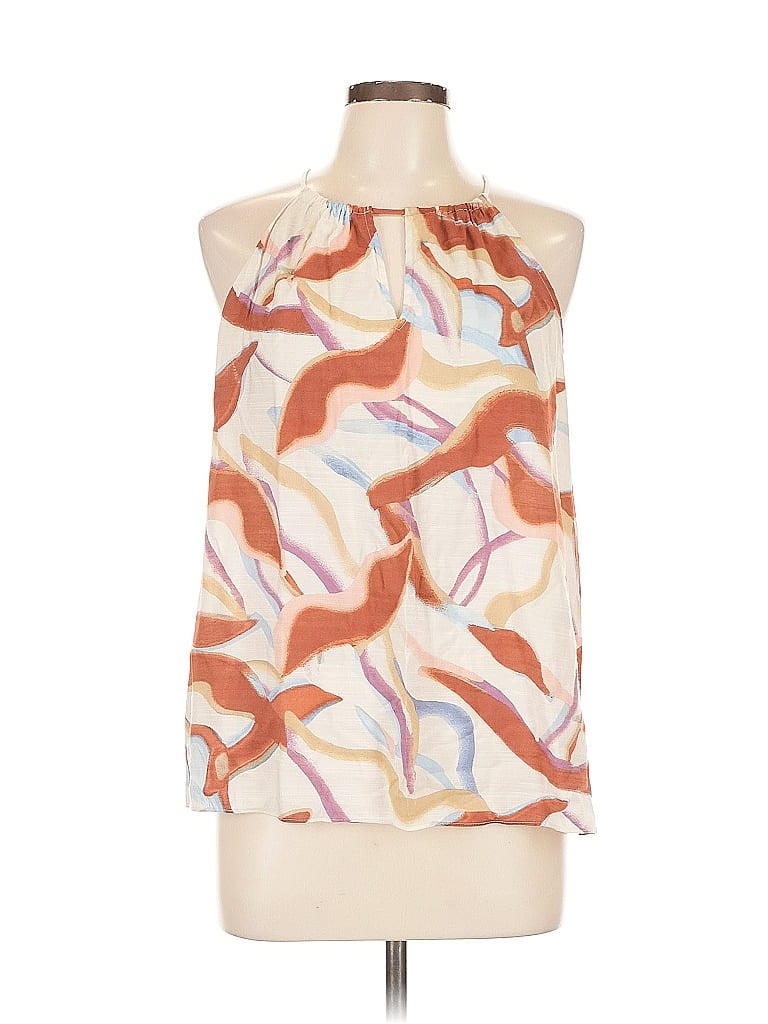 Pre-owned Nine West Sleeveless Blouse In White