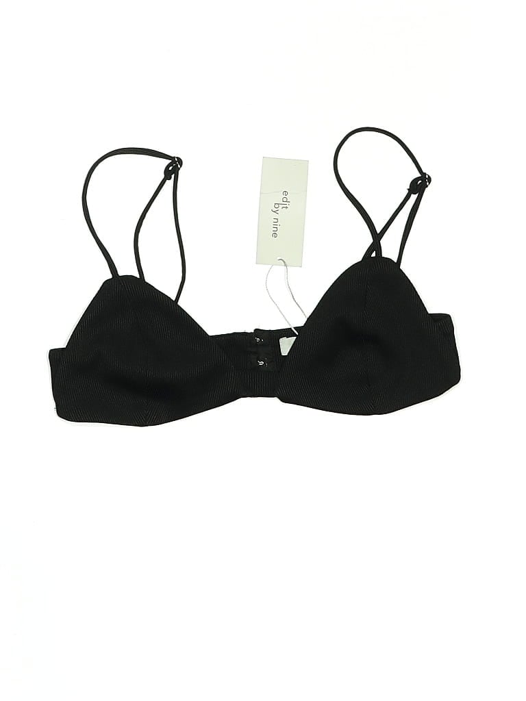 Pre-owned Edit By Nine Swimsuit Top Black Swimwear
