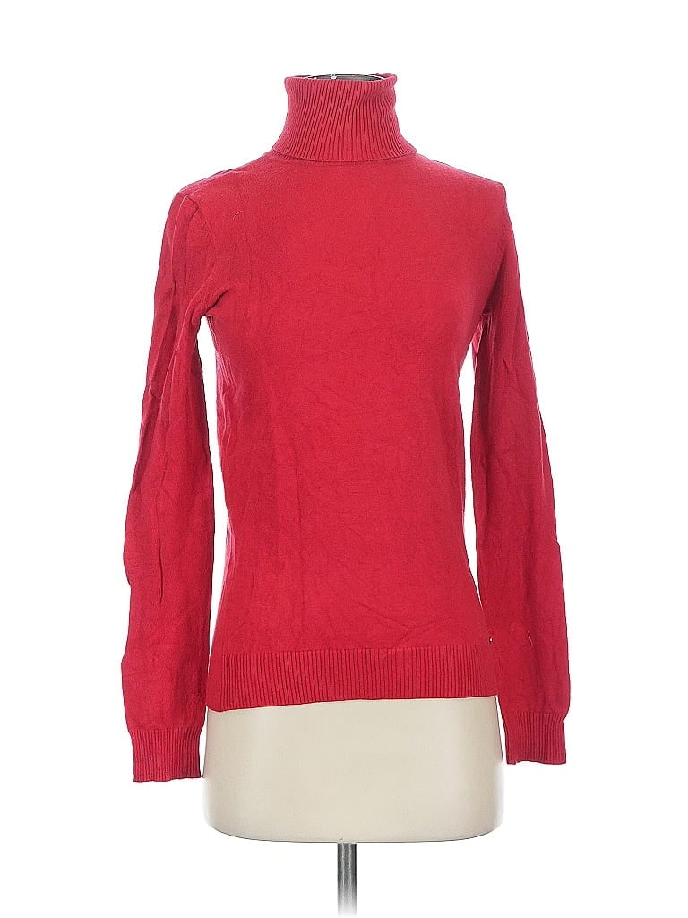 Pre-owned Calvin Klein Turtleneck Sweater In Red