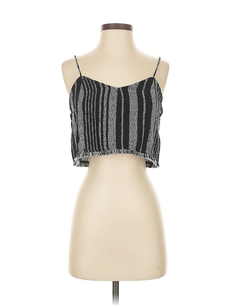 Pre-owned Silence And Noise Sleeveless Top Gray Strapless Neckline Tops