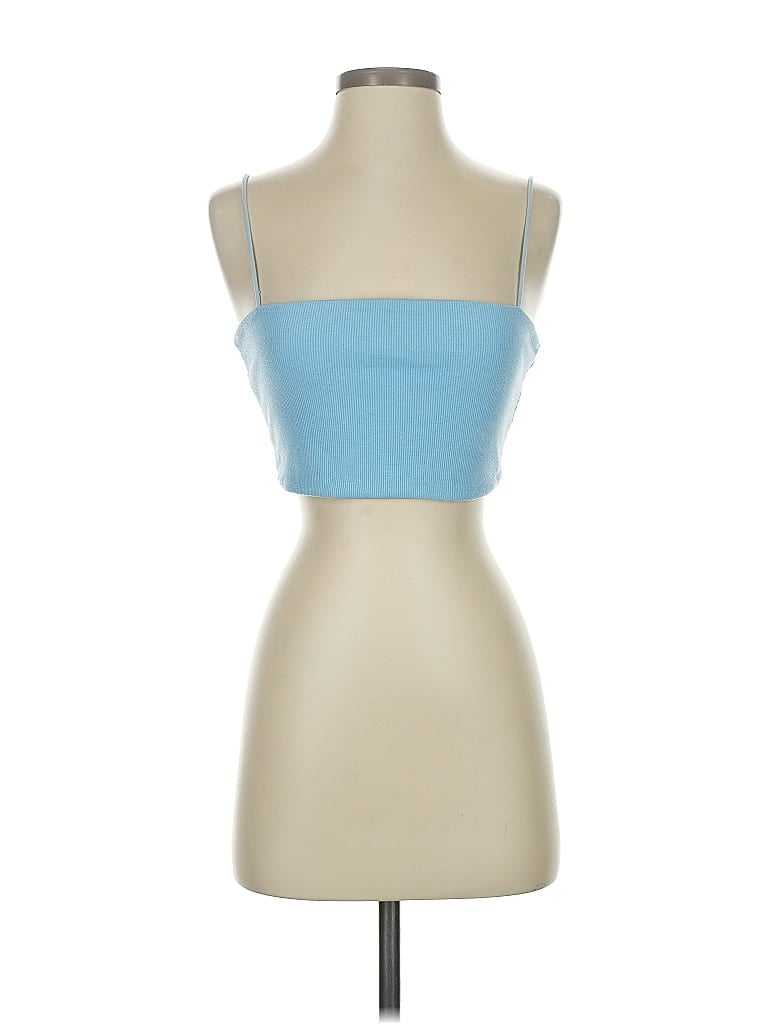 Pre-owned Shein Tank Top Blue Strapless Neckline Tops