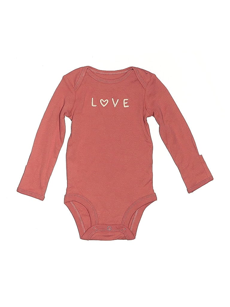 Pre-owned Carter's Babies' Long Sleeve Onesie In Red