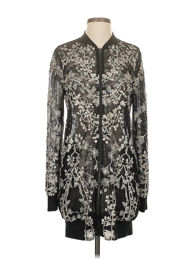 Pre-owned Bcbgmaxazria Cardigan Sweater In Black