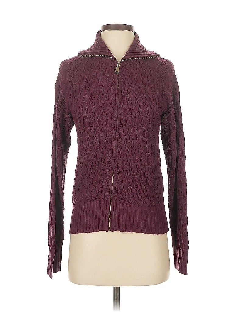 Pre-owned St. John's Bay Cardigan Sweater In Burgundy