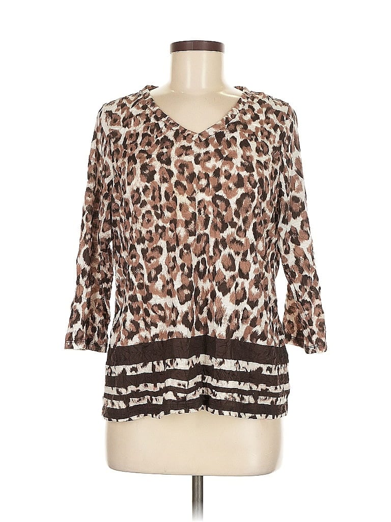 ZENERGY BY CHICO'S Pre-owned 3/4 Sleeve Blouse In Brown