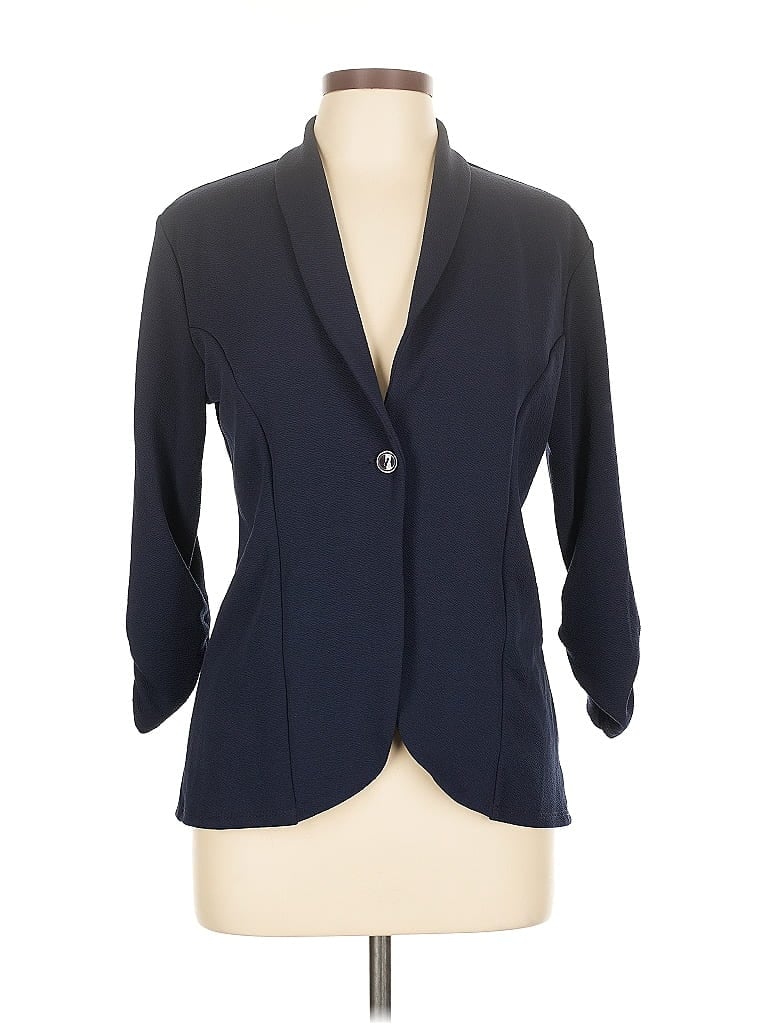 Pre-owned Assorted Brands Blazer Jacket In Blue