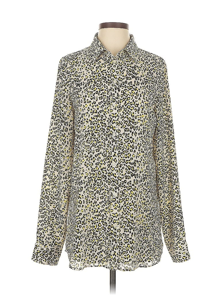 Click to view more detailed imagery on our partner's website Pre-owned Banana Republic Long Sleeve Blouse In Gold