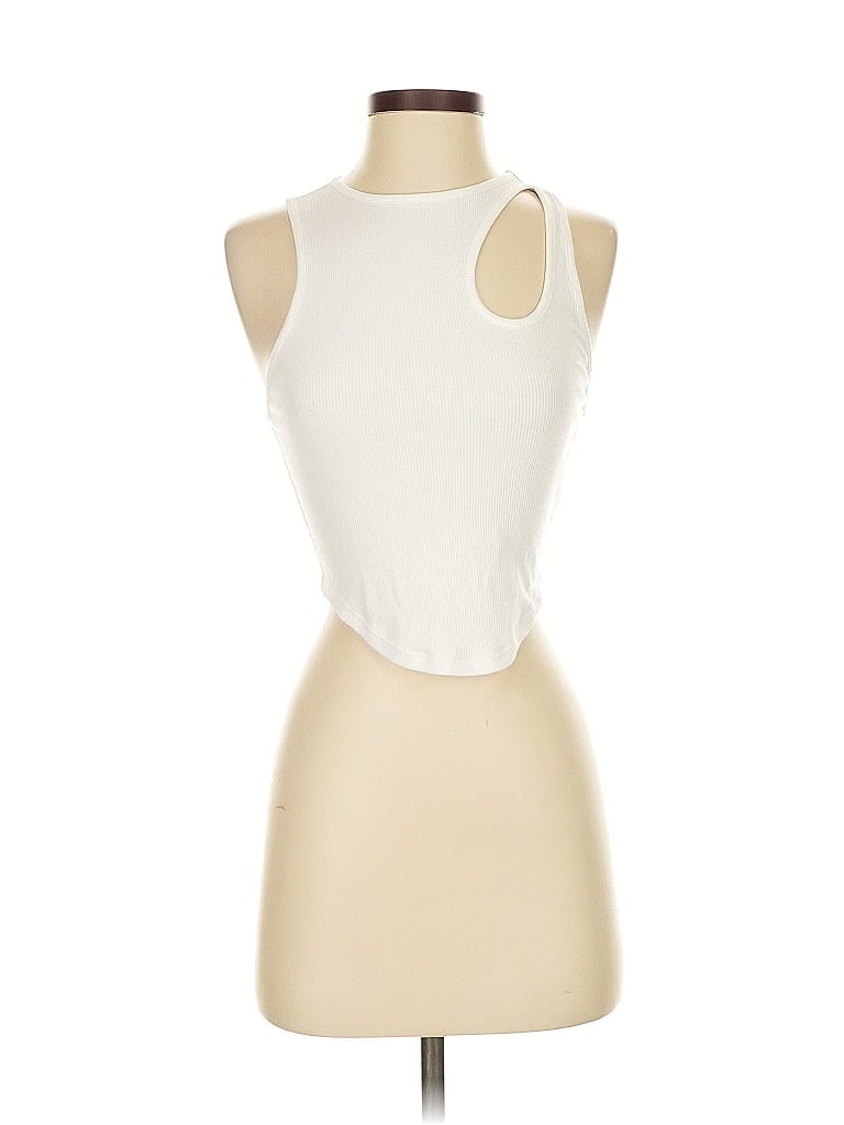 WILD FABLE Pre-owned Tank Top Ivory Halter Neckline Tops In White