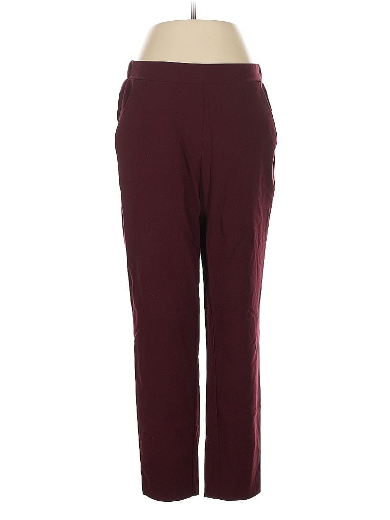 Pre-owned Nine West Track Pants In Burgundy