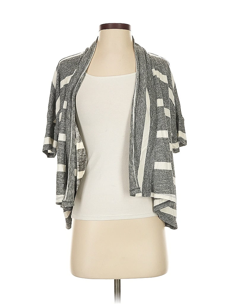 Pre-owned Ann Taylor Loft Cardigan Sweater In Gray