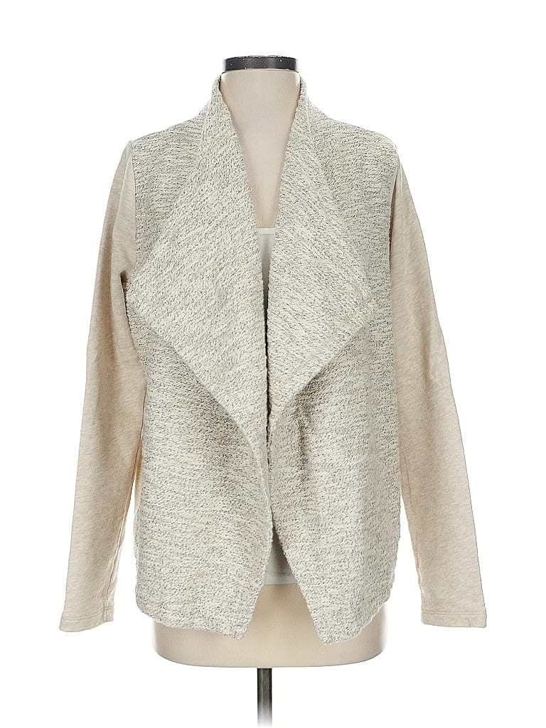 Pre-owned Lucky Brand Cardigan Sweater In White