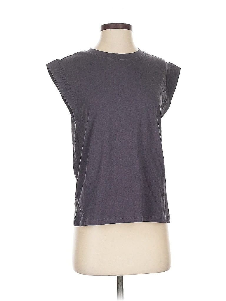 Pre-owned Mng Sleeveless T-shirt In Gray