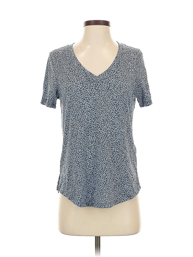 Pre-owned Athleta Short Sleeve Top Blue V Neck Tops