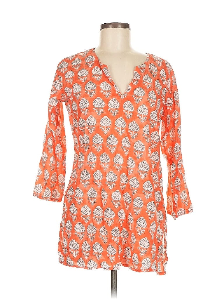 DOLMA Pre-owned 3/4 Sleeve Blouse In Orange