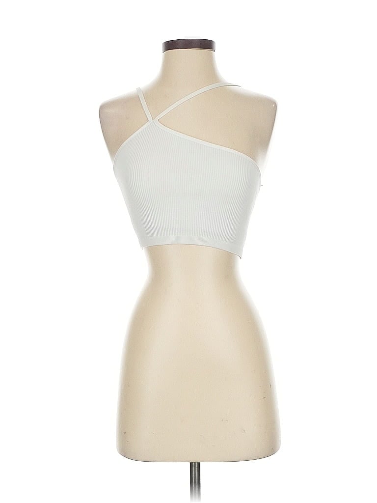 Pre-owned Aerie Tank Top Ivory Strapless Neckline Tops In White