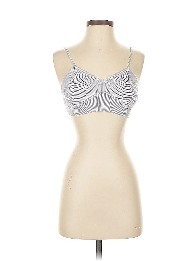 Pre-owned Haute Monde Tank Top Gray Strapless Neckline Tops