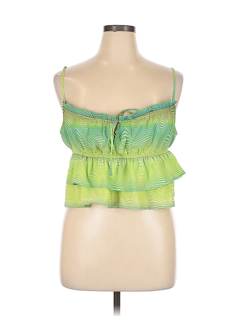WILD FABLE Pre-owned Sleeveless Top Green Strapless Neckline Tops