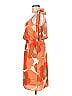 Judith March 100% Polyester Print Orange Casual Dress Size M - photo 5