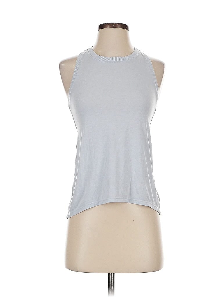 Pre-owned Athleta Tank Top Silver Halter Neckline Tops