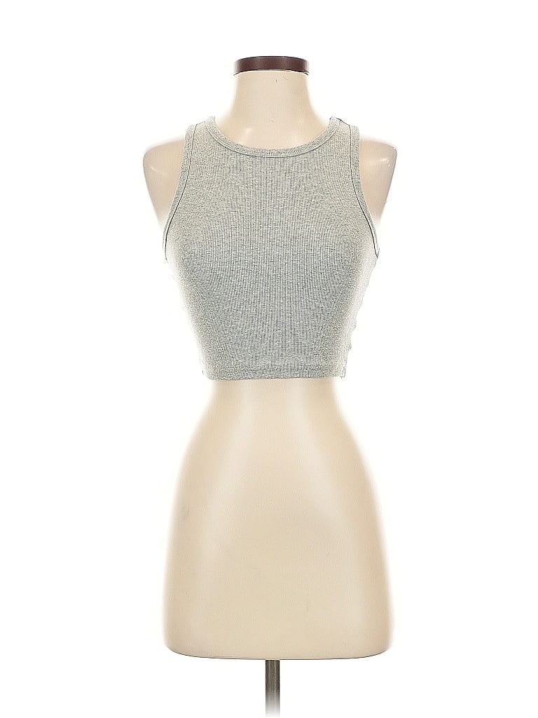 Pre-owned Unbranded Tank Top Silver Halter Neckline Tops