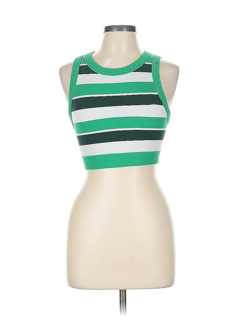Pre-owned Offline By Aerie Tank Top Green Halter Neckline Tops