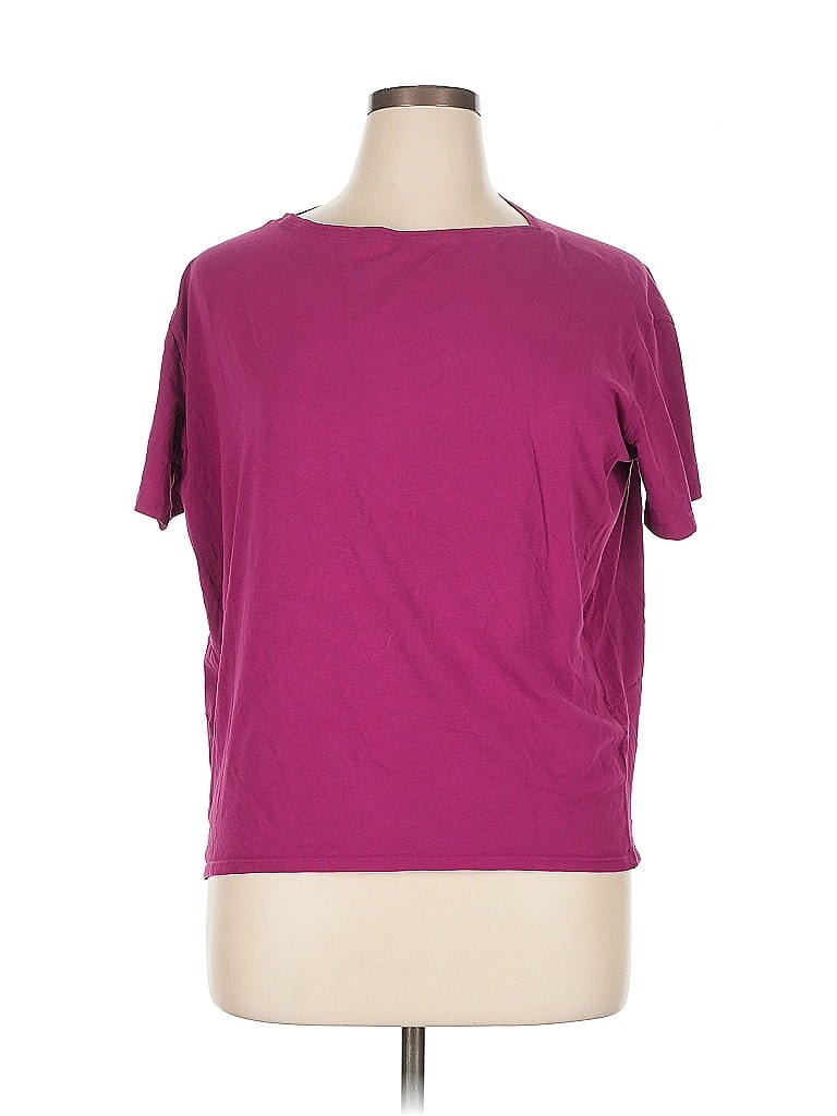Pre-owned Lululemon Athletica Short Sleeve T-shirt In Burgundy
