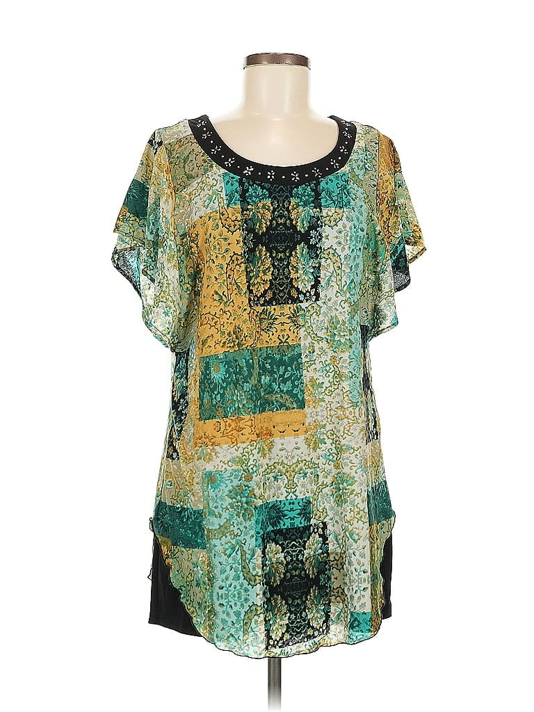 Click to view more detailed imagery on our partner's website Pre-owned Style & Co Short Sleeve Blouse In Green