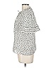 Max Studio 100% Polyester Animal Print Ivory Short Sleeve Blouse Size L - photo 5