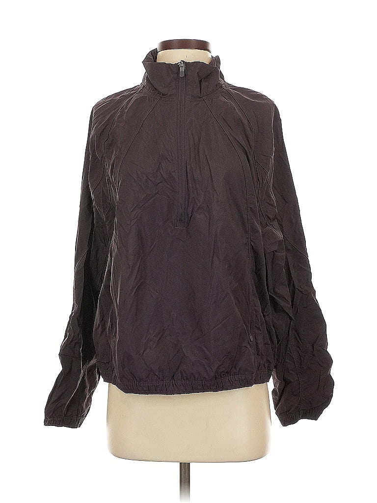 Pre-owned Athleta Windbreaker Jacket In Brown
