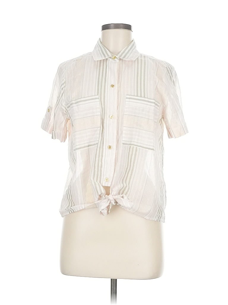 Click to view more detailed imagery on our partner's website Pre-owned Michael Michael Kors Short Sleeve Blouse In White