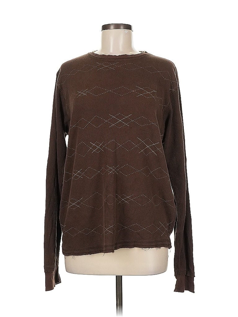 Pre-owned Point Zero Long Sleeve T-shirt In Brown