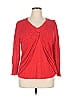 Sigrid Olsen Red 3/4 Sleeve Top Size 1X - photo 1