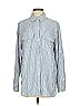 Max Studio Stripes Blue Long Sleeve Button-Down Shirt Size S - photo 1