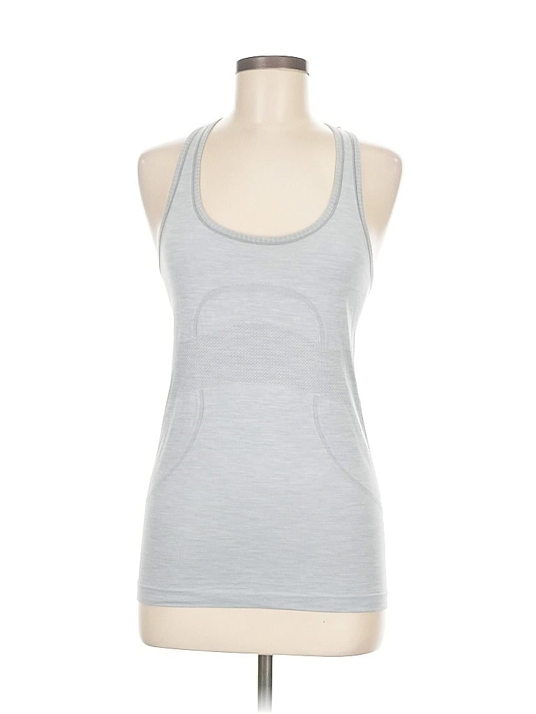 Pre-owned Lululemon Athletica Tank Top Blue Halter Neckline Tops