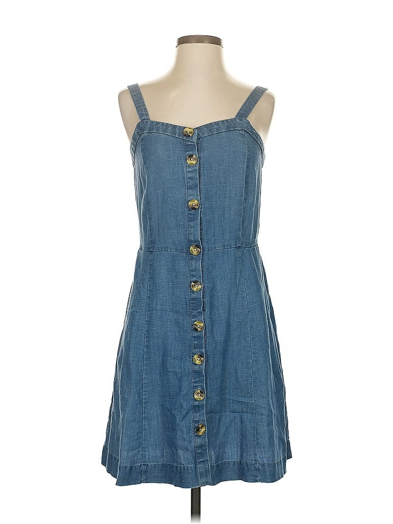 Pre-owned Ann Taylor Loft Casual Dress In Blue