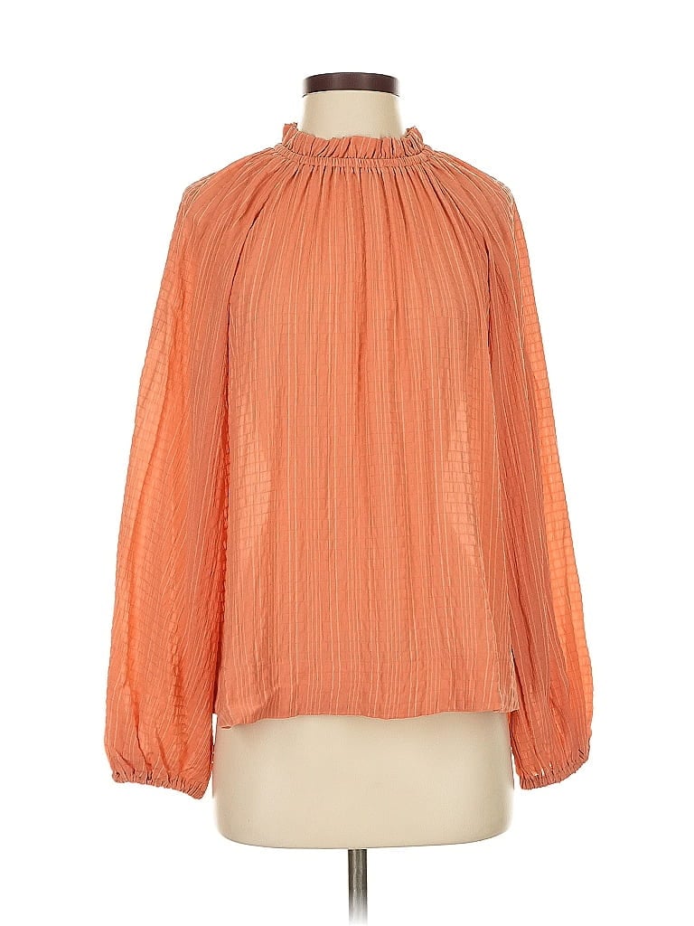 Click to view more detailed imagery on our partner's website Pre-owned Sundayup Long Sleeve Blouse In Orange