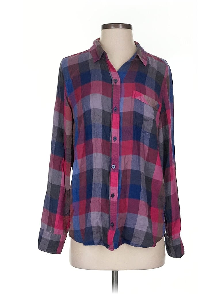 Pre-owned Lucky Brand Long Sleeve Button Down Shirt In Purple