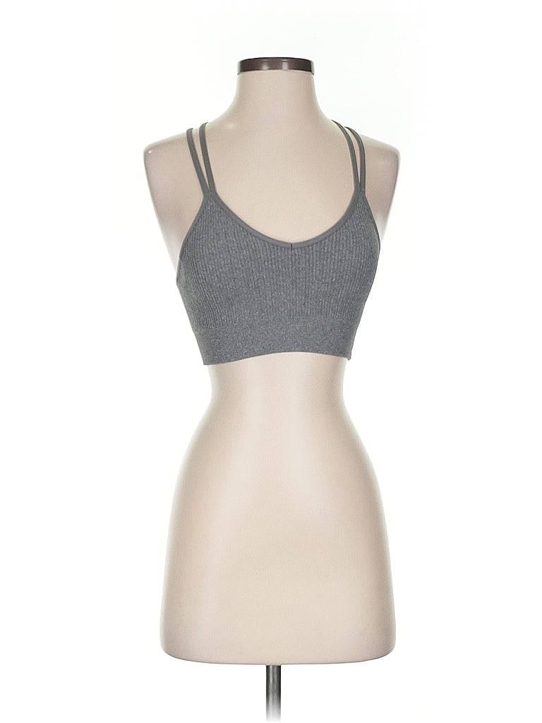 Pre-owned Aerie Tank Top Gray Halter Neckline Tops